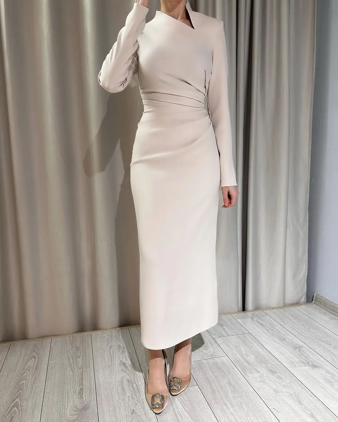 Top Trends: Saudi Arabia Evening Dresses فساتين سهرة Women&#039;s Prom Dresses Long Sleeves High Neck Ankle Length Formal Occasion Party Dresses Shoppable Styles