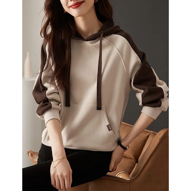 Top Trends: Fashion Hooded Spliced Pockets All-match Hoodies Female Clothing 2023 Autumn New Oversized Commute Tops Loose Casual Sweatshirts Shoppable Styles