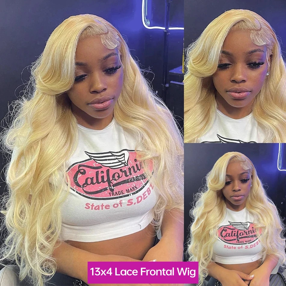 Top Trends: Transparent 613 HD Lace Frontal Wig 4×4 Glueless Bleached Wig Blonde Color Brazilian13×4 Body Wave HD Lace Front Human Hair Wigs Shoppable Styles - Image 3