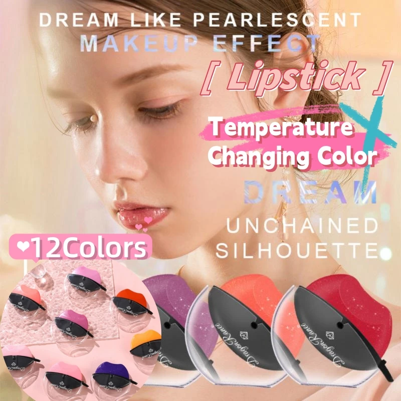 Top Trends: 12Color Lazy Pearl Glitter Lipstick Waterproof And Sweat-proof Not Easy To Fade Moisturizing Temperature Changing Color Lip Balm Shoppable Styles