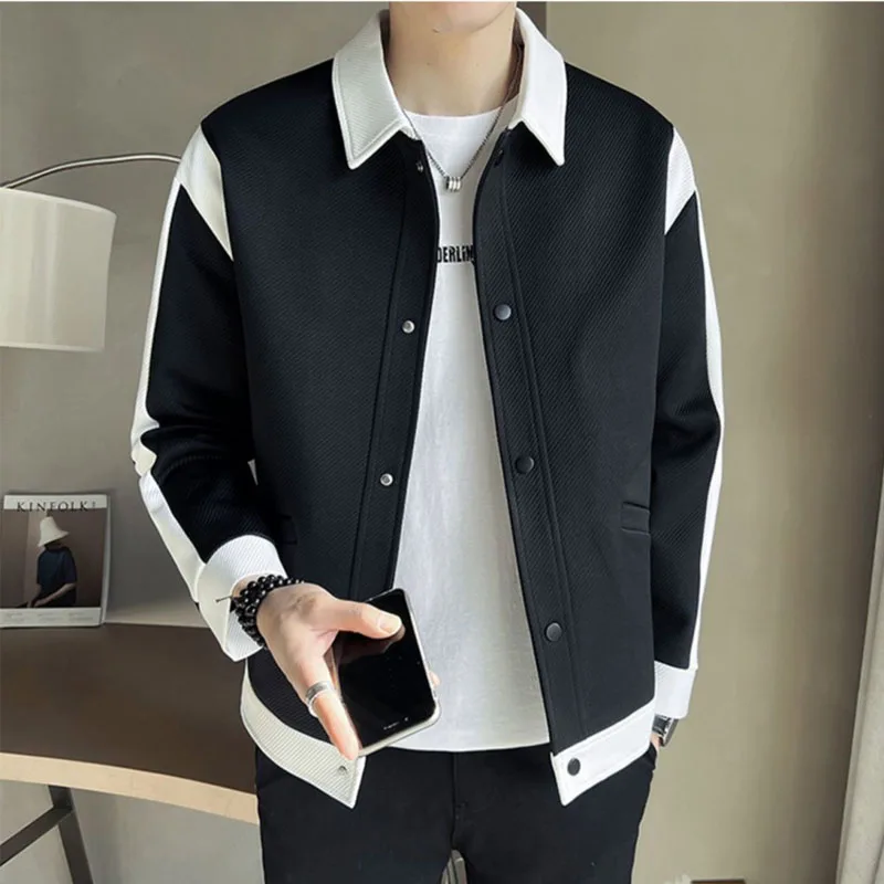 Top Trends: New Spring And Autumn Fashion Trends, Handsome, Colorful, Versatile Polo Collar Korean Casual Jacket, Loose Fitting Men's Jacket Shoppable Styles