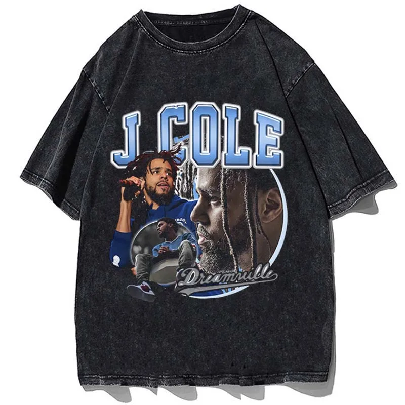 Top Trends: J Cole Graphic T-shirt Vintage 90s Rapper Hip Hop Oversized Summer T-shirts Men Women Fashion Cotton Black Tee Shirt Streetwear Shoppable Styles