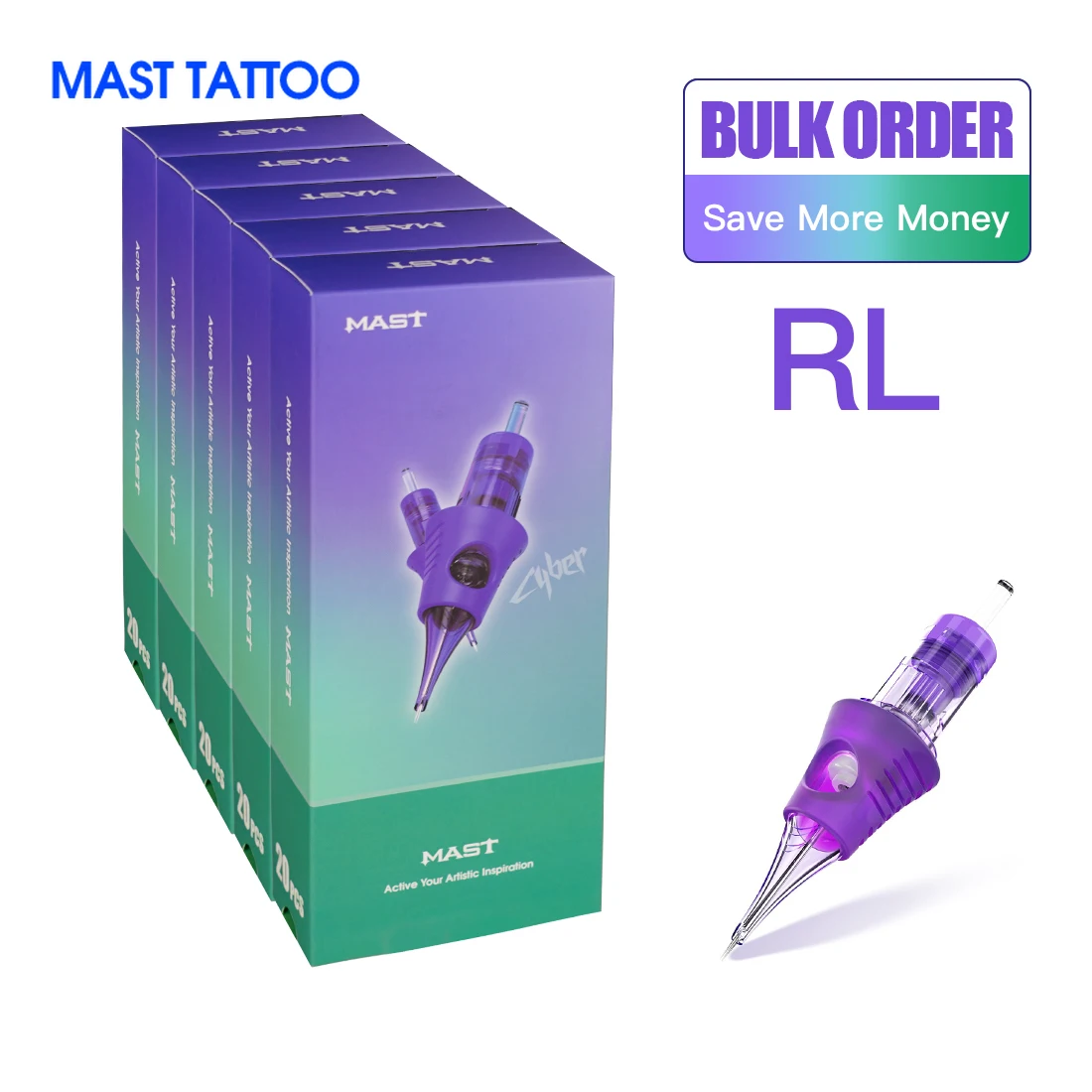 Top Trends: 3 / 5 / 10 Boxes RL Mast Pro Tattoo Cartridge Needles Supply Makeup Permanent Mast Cyber Needles Round Liner 0.35mm / 0.30mm / 0.25mm Shoppable Styles