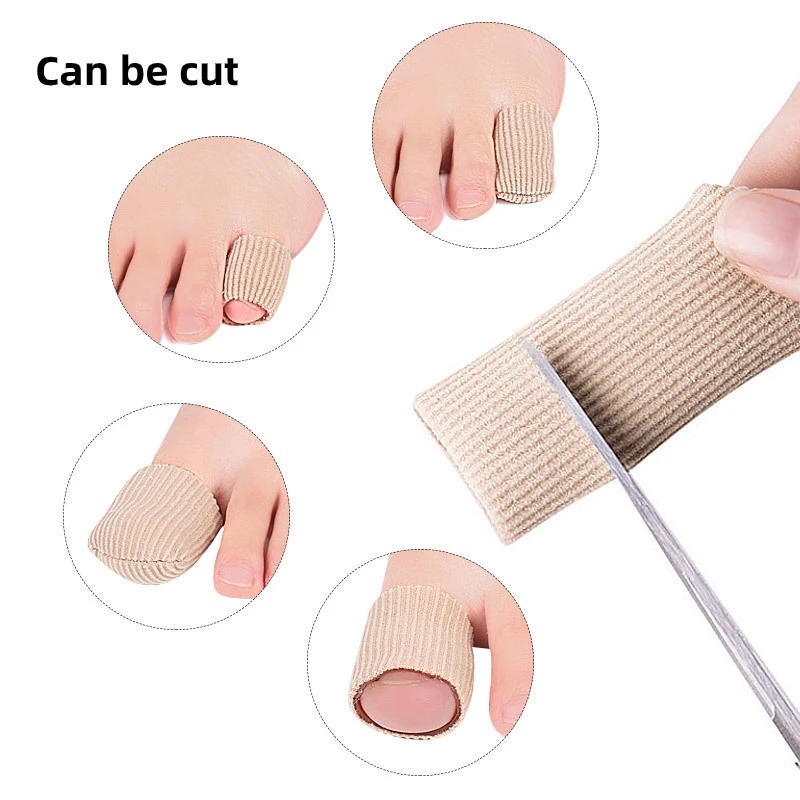 Top Trends: 2Pieces Bunions Corns Foot Pain Relief Orthotics Fabric Silicone Toe Tube Cover Protector Finger Toes Separators Hallux Valgus Shoppable Styles - Image 2