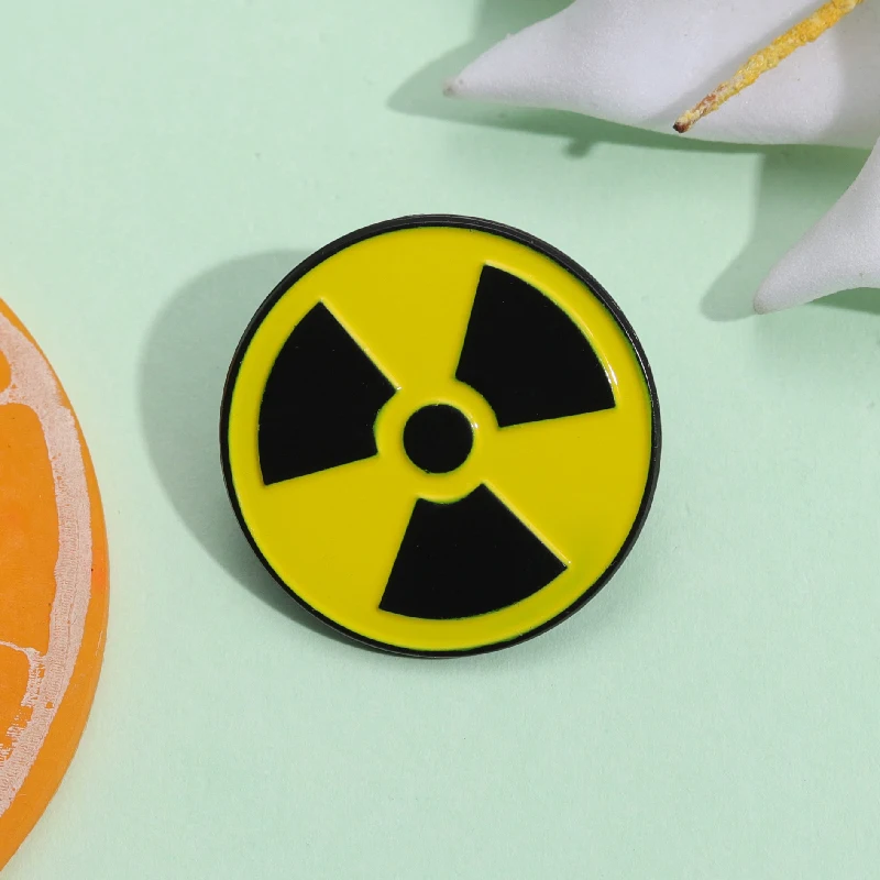 Top Trends: Radiation Symbol Enamel Pin Yellow Warning Sign Brooches Lapel Badge Backpack Clothes Jewelry Punk Gothic Metal Pin For Friends Shoppable Styles