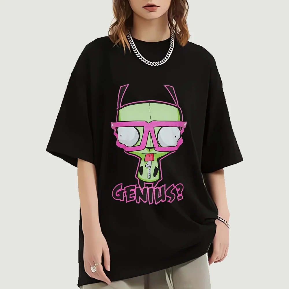 Top Trends: Invader Zim Girl Genius Anime T-Shirt Men Women Short Sleeve Oversized T Shirt Summer Fashion Cotton T-Shirts Funny Kawaii Tops Shoppable Styles