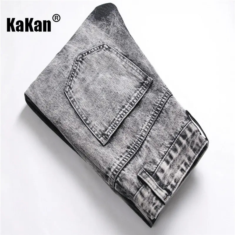 Top Trends: Kakan - New European And American Men's Straight Leg Jeans With Multiple Holes, Casual Pants, Black Jeans K44-9251 Shoppable Styles - Image 3