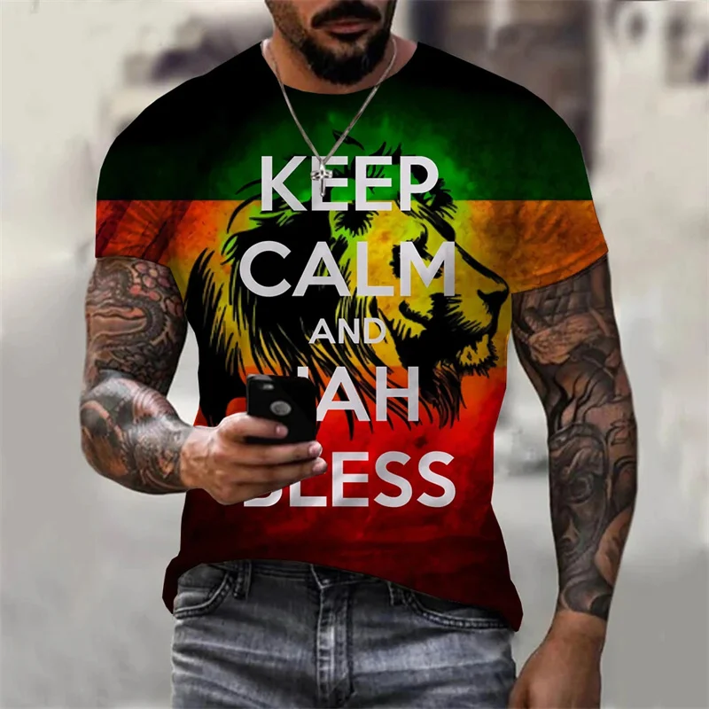 Top Trends: 2023 New Fashion Personality 3D Unisex Street Leisure Reggae Round Neck Short Sleeve Men's T-shirt Large T-shirt Top Clothing Shoppable Styles - Image 6