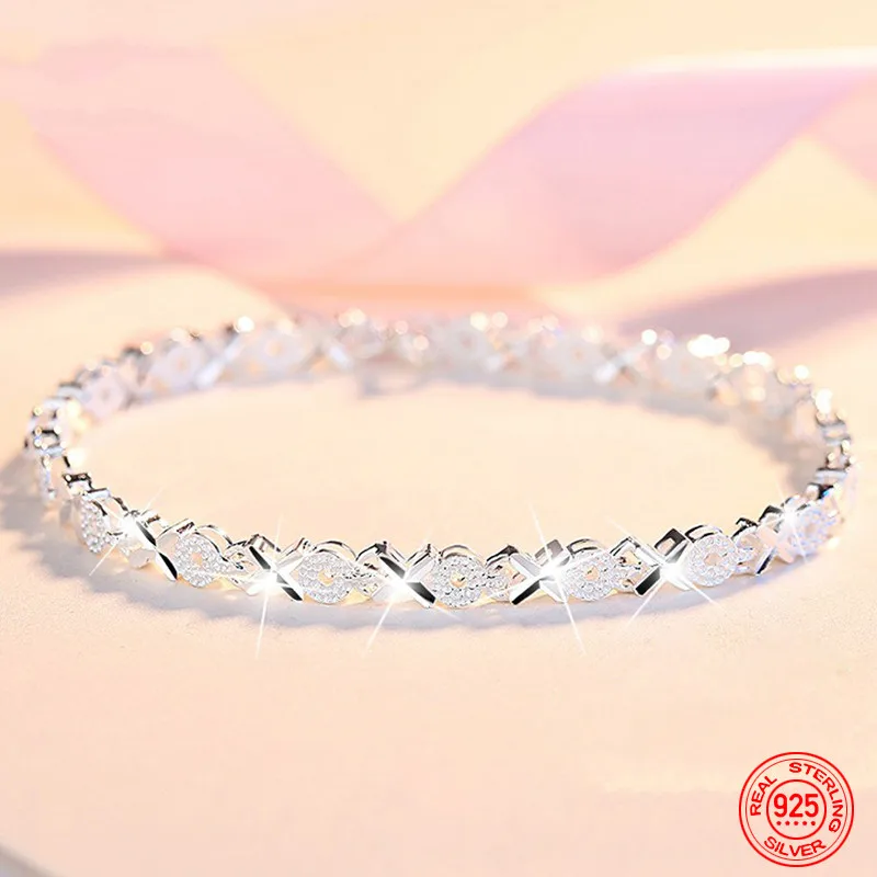 Top Trends: High Quality 925 Sterling Silver Fashion Multiple Styles Bracelet Chain For Women Fashion Wedding Party Beautiful Jewelry Gift Shoppable Styles