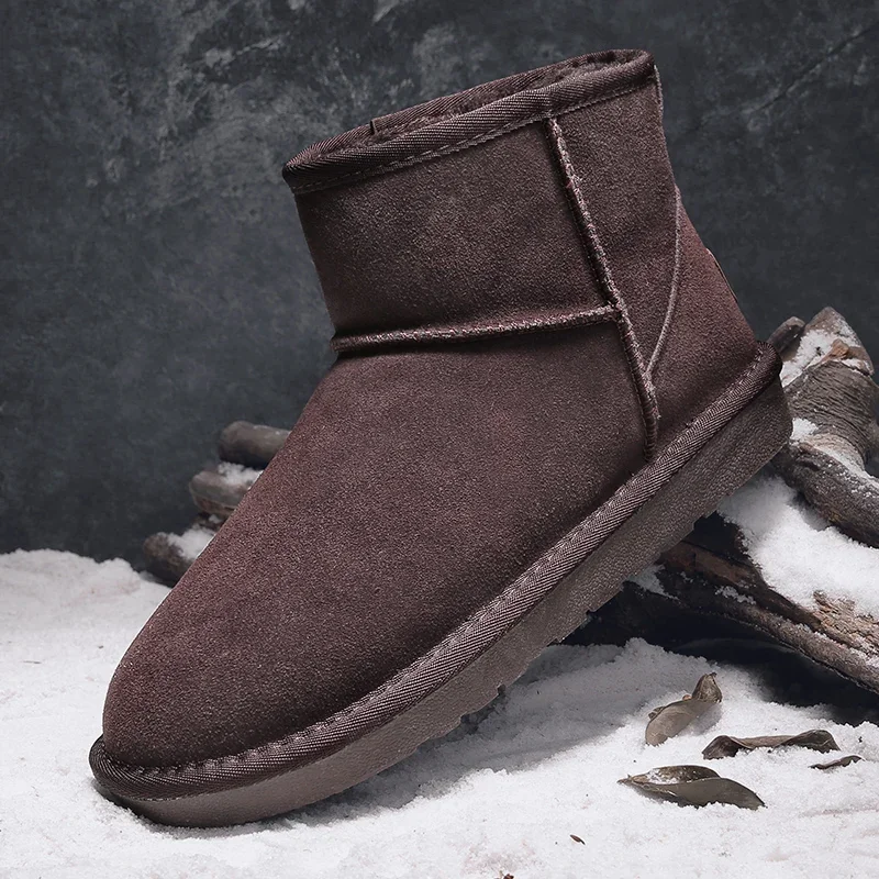 Top Trends: Winter Boots For Man Outdoor Slip On Snow Boots Non-slip Cotton Shoes Men Plus Velvet Keep Warm Casual Ankle Boots Plus Size 47 Shoppable Styles - Image 6