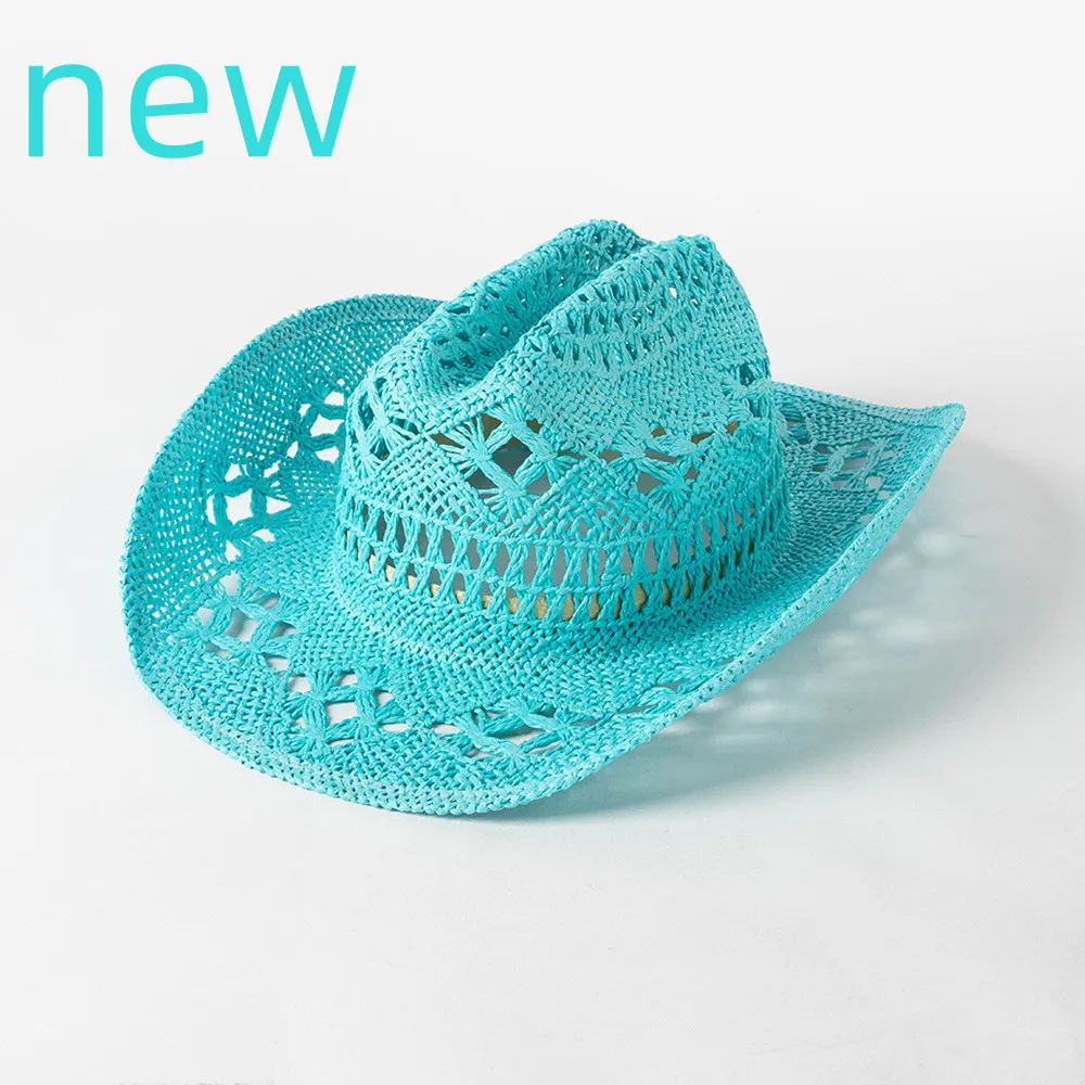 Top Trends: 2023 New Summer Cowboy Straw Hat Hollow Out Woven Straw Hat Fashion Casual Outdoor Sunshade Cowboy Hat Shoppable Styles