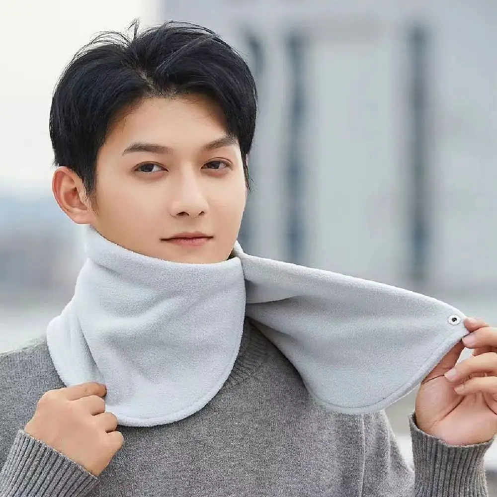 Top Trends: Solid Color Fleece Neck Scarf Sweet Multifunctional Thickened Plush Neck Protector Windproof Bib Plush Neck Cover Autumn Shoppable Styles