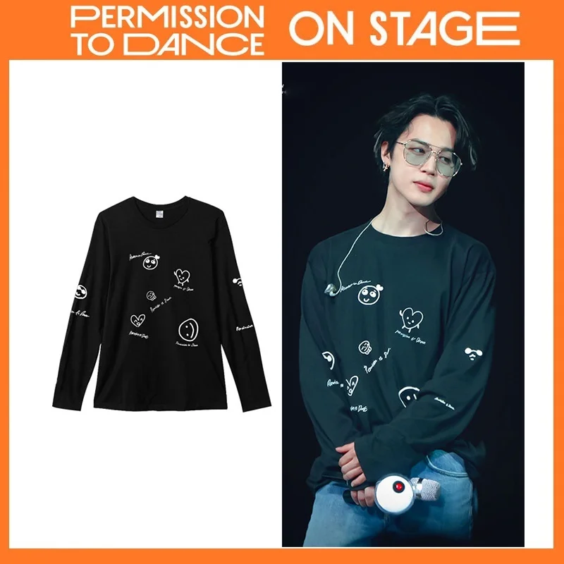 Top Trends: New KPOP JIMIN Concert PERMISSION TO DANCE Hoodie Printing Official Same Paragraph Long-sleeved Short Sleeve T-shirt Shoppable Styles