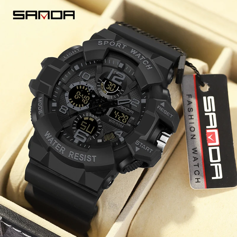 Top Trends: SANDA Brand G- Style Military Watch Men Digital Shock Sports Watches For Man Waterproof Electronic Wristwatch Mens 2023 Relogios Shoppable Styles