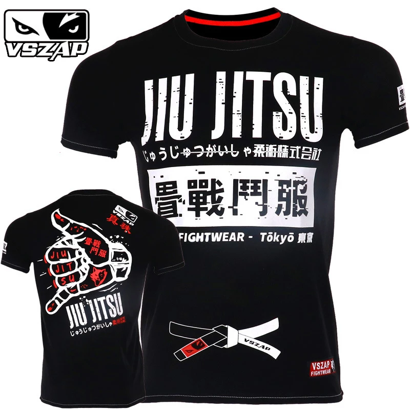 Top Trends: Vszap Jiu-Jitsu Rash Guard Short Sleeve MMA T Shirt Men Women Muay Thai Shirt BJJ Kickboxing Jersey Sanda Fight Boxing Clothing Shoppable Styles