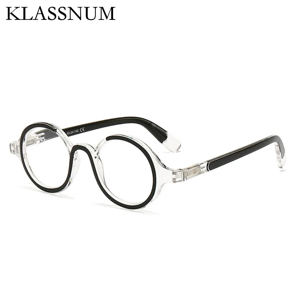 Top Trends: KLASSNUM Vintage Round Frame Reading Glasses Women Men Presbyopic Eyeglasses Blocking Blue Light Hyperopia Eyewear + 1.0~+ 4.0 Shoppable Styles