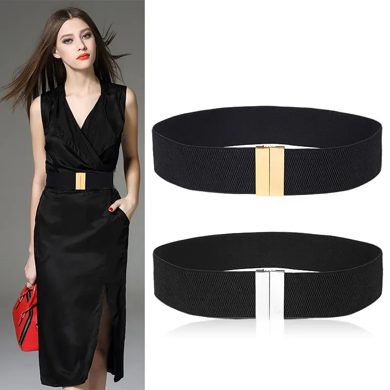 Top Trends: High Quality Designer New Elastic Women's Belt For Girl Skirt Sweater Coat Waist Belt Dress Leopard Grain Color Straps Shoppable Styles