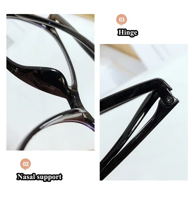 Top Trends: Anti Blue Light Blocking Myopia Eyeglasses Oversized Myopia Glasses Vintage Frame Eyewear Glasses Short-sighted Glasses Shoppable Styles - Image 3