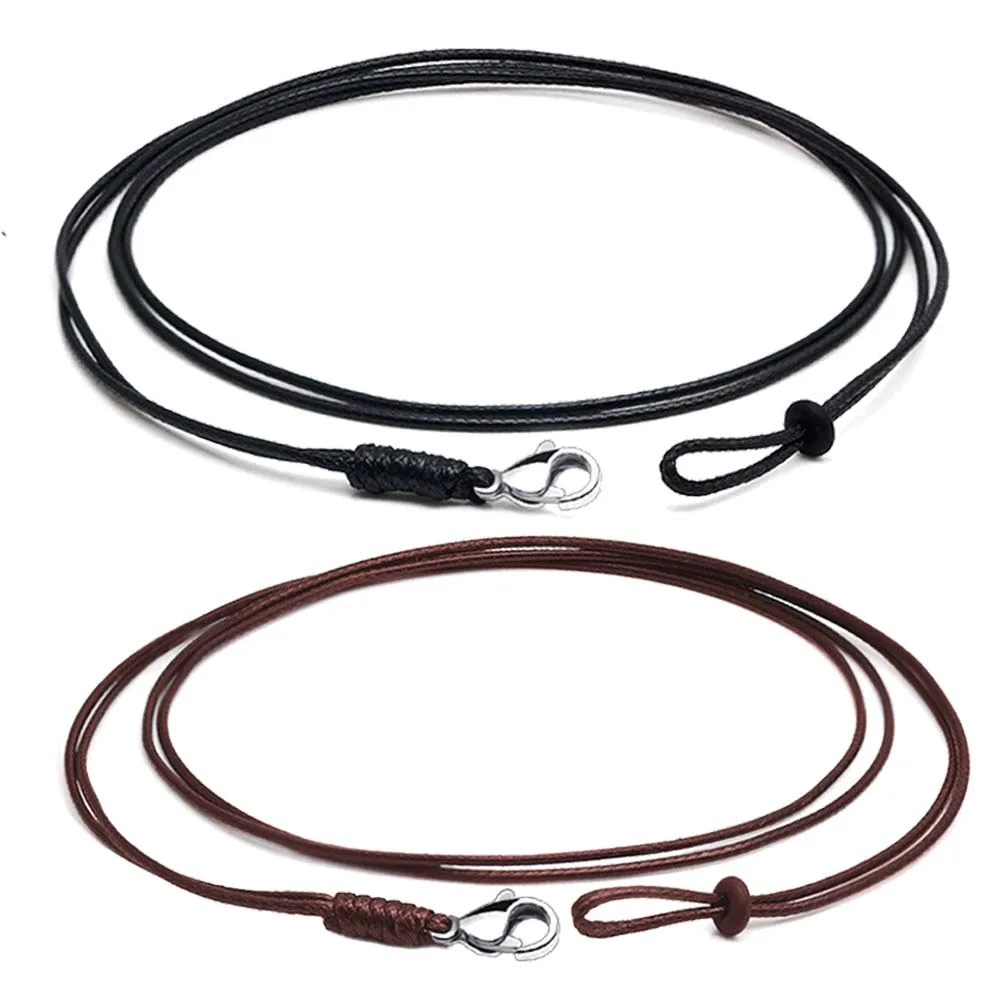 Top Trends: 1mm Double Strand Stainless Steel Braided Leather Cord Rope Chain For DIY Bracelet Necklace Jewelry Making Accessories Material Shoppable Styles