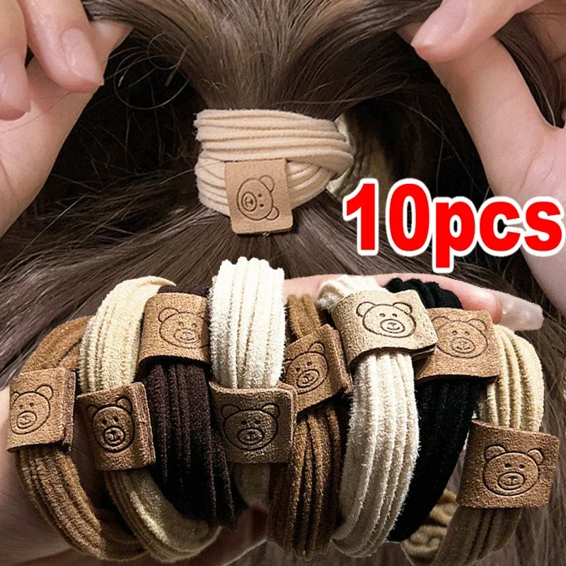 Top Trends: 1-10Pcs Korean Strong Bear Hair Scrunchies Girls For Women Elastic Hair Rubber Bands Ponytail Hair Holders Hair Tie Accessories Shoppable Styles