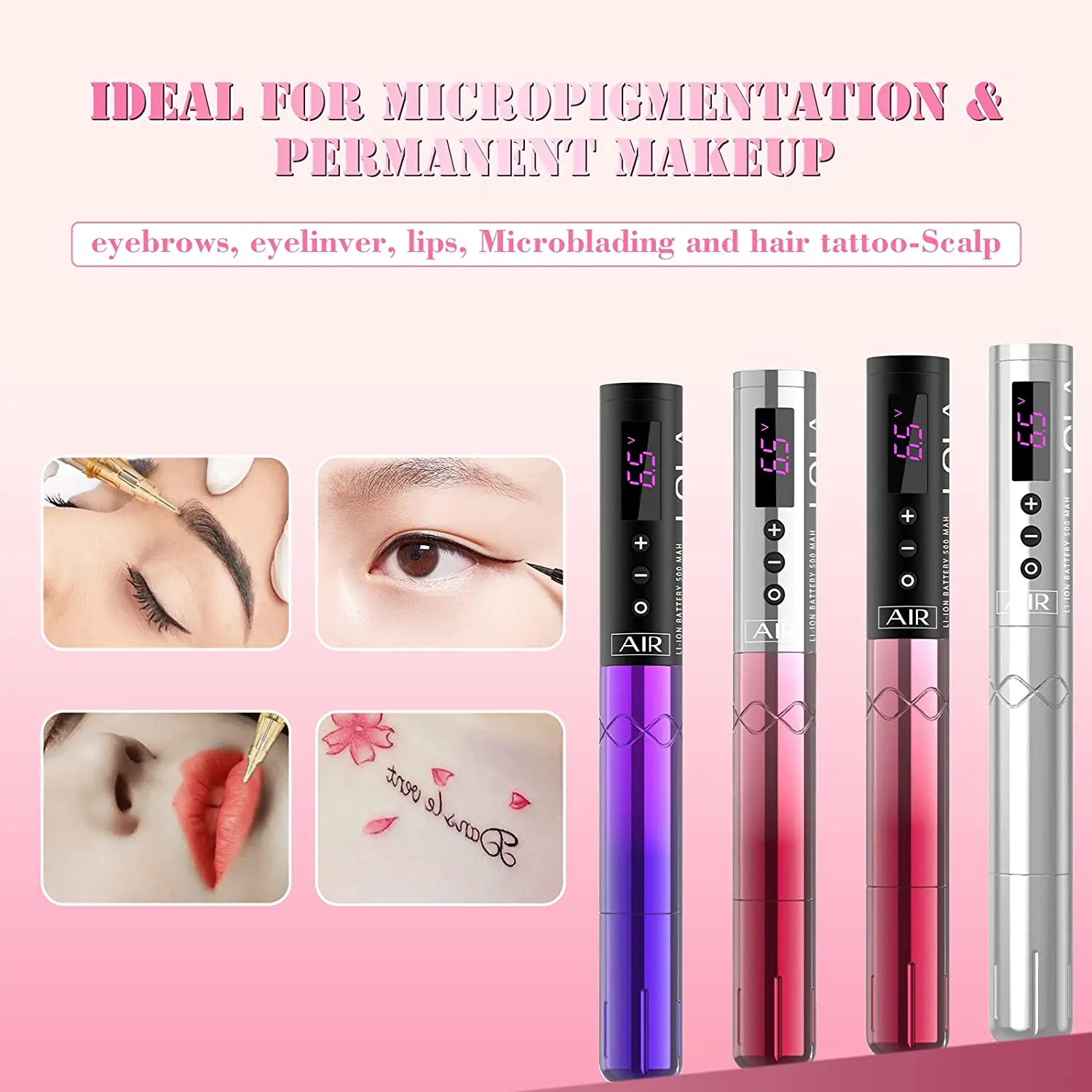 Top Trends: EZ LOLA Air Permanent Makeup Wireless Battery Tattoo Pen Machine For PMU &amp; SMP Eyebrow Eyeline Lips Cartridge Needles Shoppable Styles