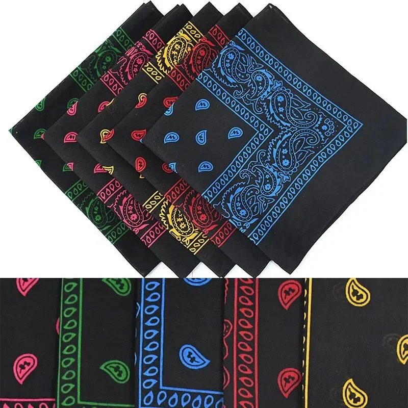 Top Trends: New Unisex Hip Hop Cotton Cashew Bandanas Face Mask Scarf Headwear Women Headband Men Square Fishing Mask Hiking Handkerchief Shoppable Styles