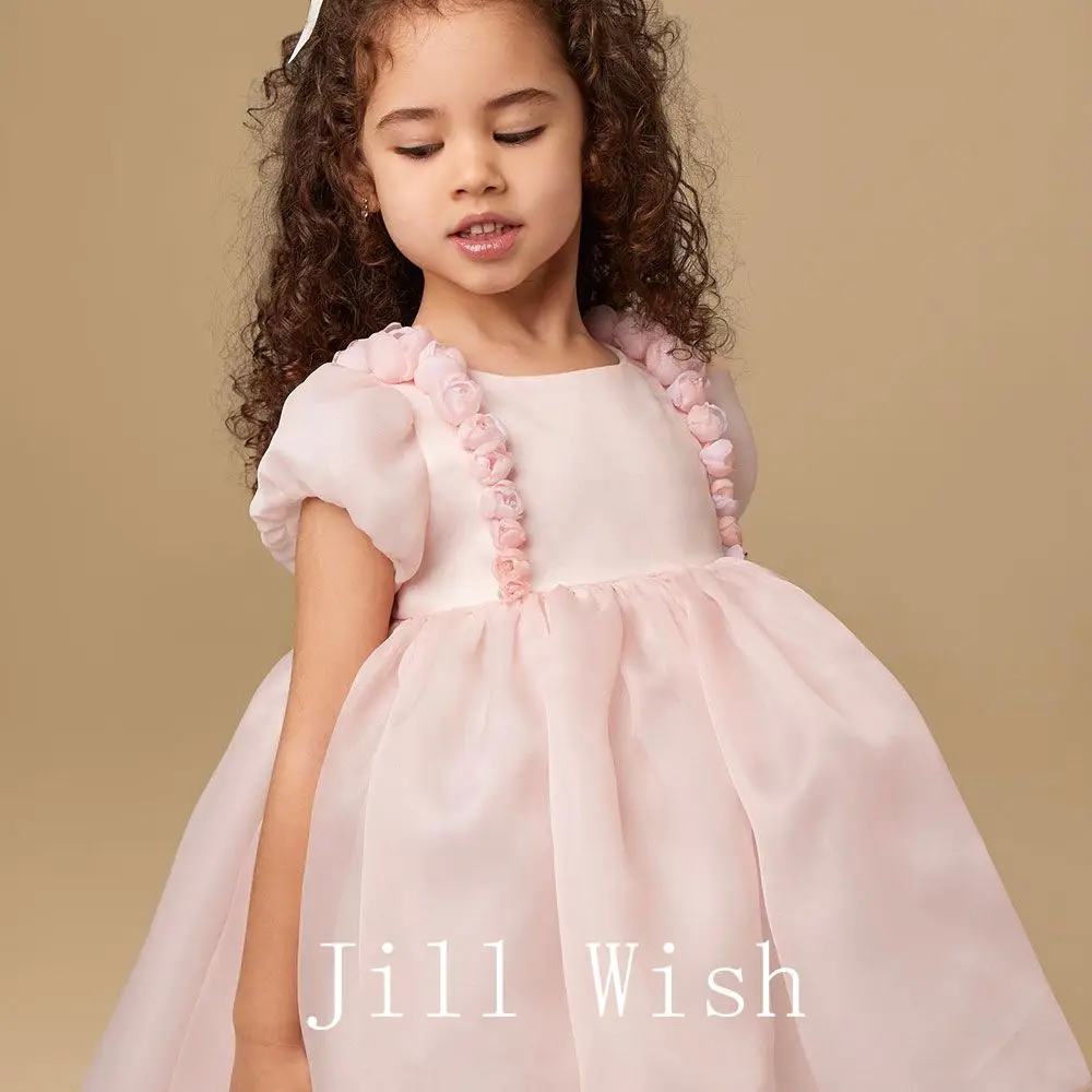 Top Trends: Jill Wish Elegant Blush Pink Girl Dress Dubai Princess Baby Kids Wedding Birthday Party Evening Gown Holy Communion2024 J179 Shoppable Styles