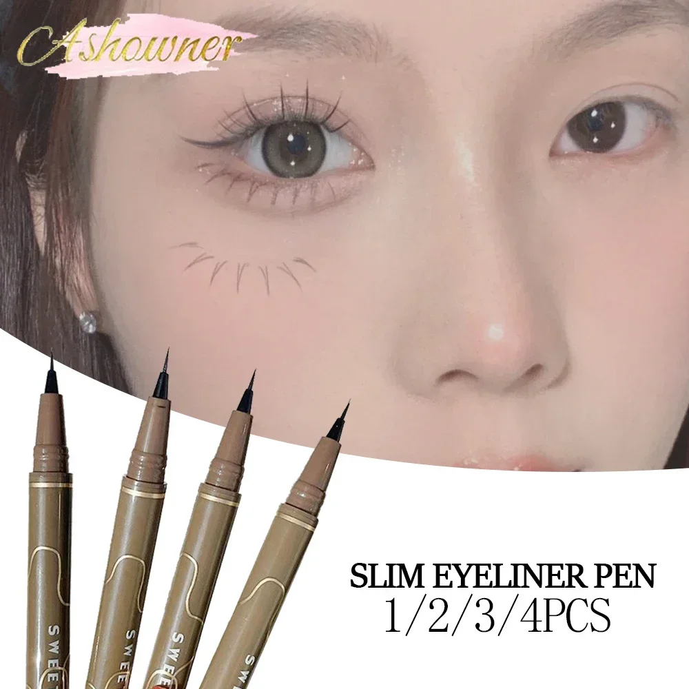 Top Trends: Eyeliner Pen Waterproof Sweat Proof Fast Drying Fine Pen Head Long-lasting Non Smudging Liquid Silkworm Laying Pen Beauty Tool Shoppable Styles