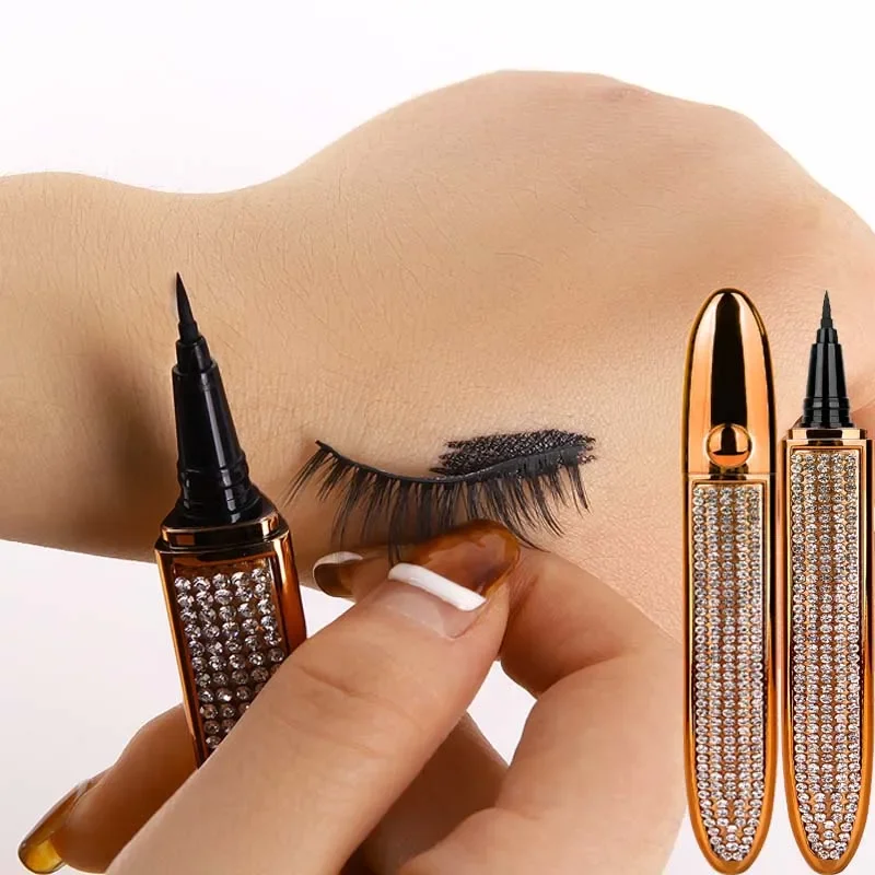 Top Trends: Magic Self Adhesive Lashes Eyeliner Long Lasting No Glue Non Blooming Quick Drying Eyelashes Sticking Eye Liner Pencil 6 Color Shoppable Styles