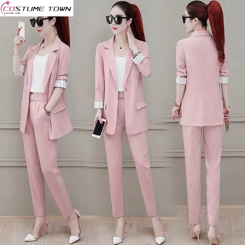 Top Trends: Women's Suit 2023 New Spring / Summer Small Suit Outerwear Three Piece Suit Outerwear Work Wear Fashion Temperament Work Wear Shoppable Styles