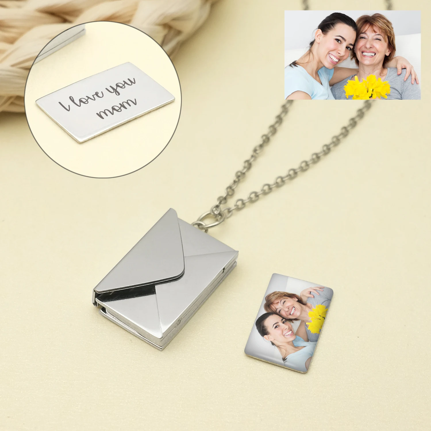 Top Trends: Personalised Love Letter Envelope Pendant Necklace Custom Necklace Envelope Locket Necklace Hidden Photo Mother&#039;s Day Gift Shoppable Styles