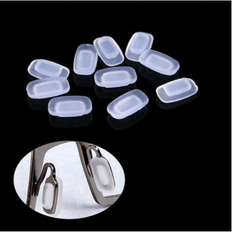 Top Trends: Lymouko 5 Pairs / Lot Square Silicone Airbag Soft Nose Pads On Glasses Slot Type Embedding Cassette Anti-Slip Toos Eyeglasses Shoppable Styles