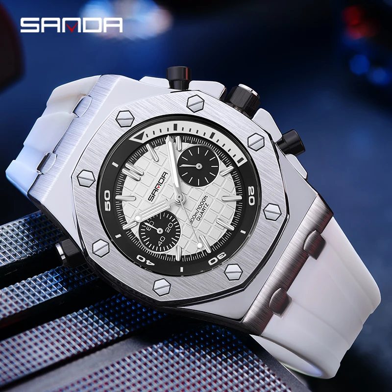 Top Trends: SANDA Brand Quartz Movement Wristwatches Man Casual Waterproof Date Sports Watches Clock For Men Male Relogio Masculino7027 Shoppable Styles