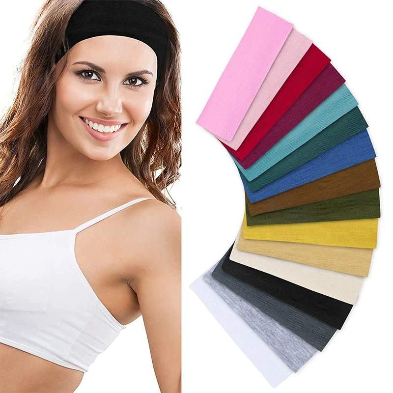 Top Trends: Summer Sports Yoga Headbands For Women Simple Adjustable Men Running Absorb Sweat Elastic Hair Bands Soild Headband Wholesale Shoppable Styles