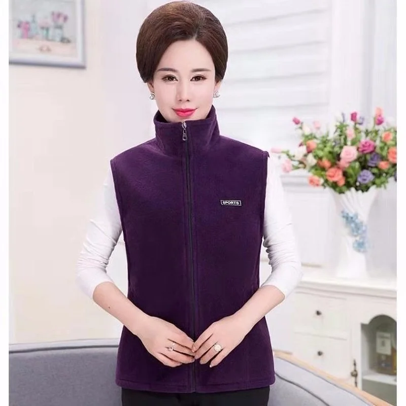 Top Trends: Polar Fleece Vest Women Cardigan Autumn Winter Keep Warm Sleeveless Jacket Warmth High Quality Slim Fit Fashion Korean Plus Size Shoppable Styles