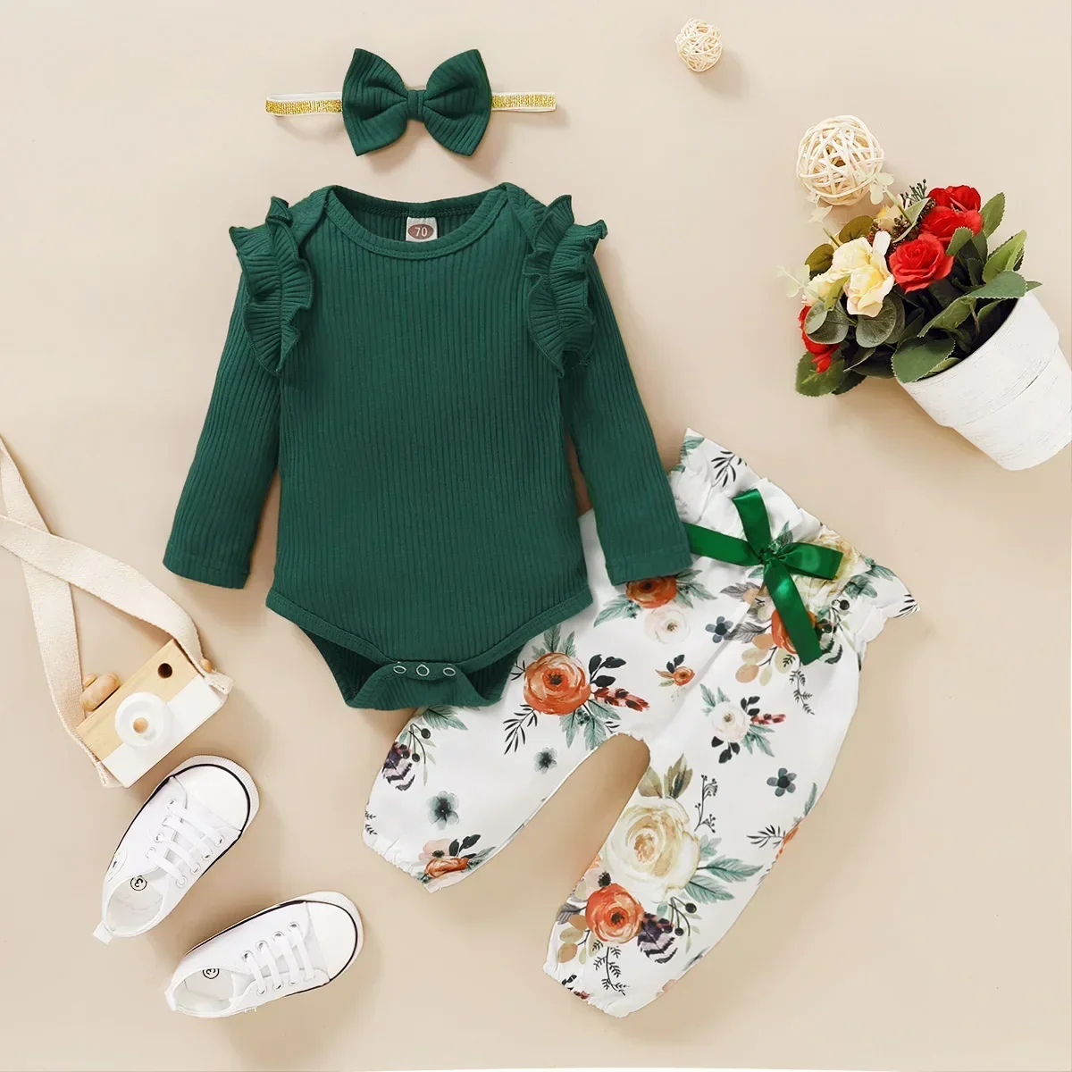 Top Trends: 3Pcs Baby Girl Clothes Set Newborn Kids Clothing Childern Toddler Girl Clothes Bebe Girl Outfits Infant New Born Clothes Shoppable Styles