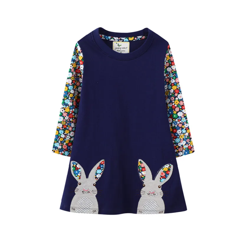 Top Trends: Jumping Meters Autumn Winter Children's School Dresses Long Sleeve Animals Embroidery Toddler Kids Frocks Costume Party Dress Shoppable Styles