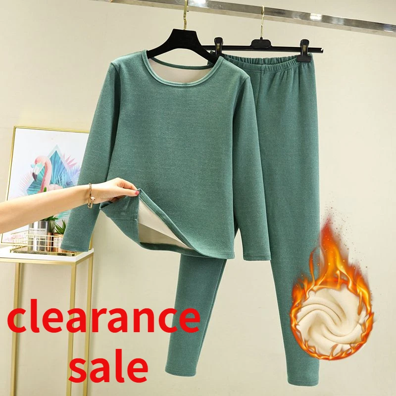 Top Trends: Thermal Underwear Female Winter Heating Padded And Thickened Bottoming Shirt Bottoming Pants Inside Out Home Wear Two-piece Set Shoppable Styles