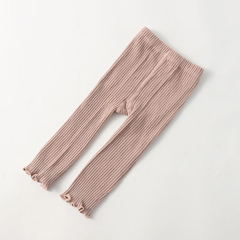 Top Trends: Baby Pants 2022 Knitted Candy Color Bottoms Outfits Toddler Girls Ribbed Leggings Striped Casual Trousers Infant Kids Leggings Shoppable Styles - Image 5