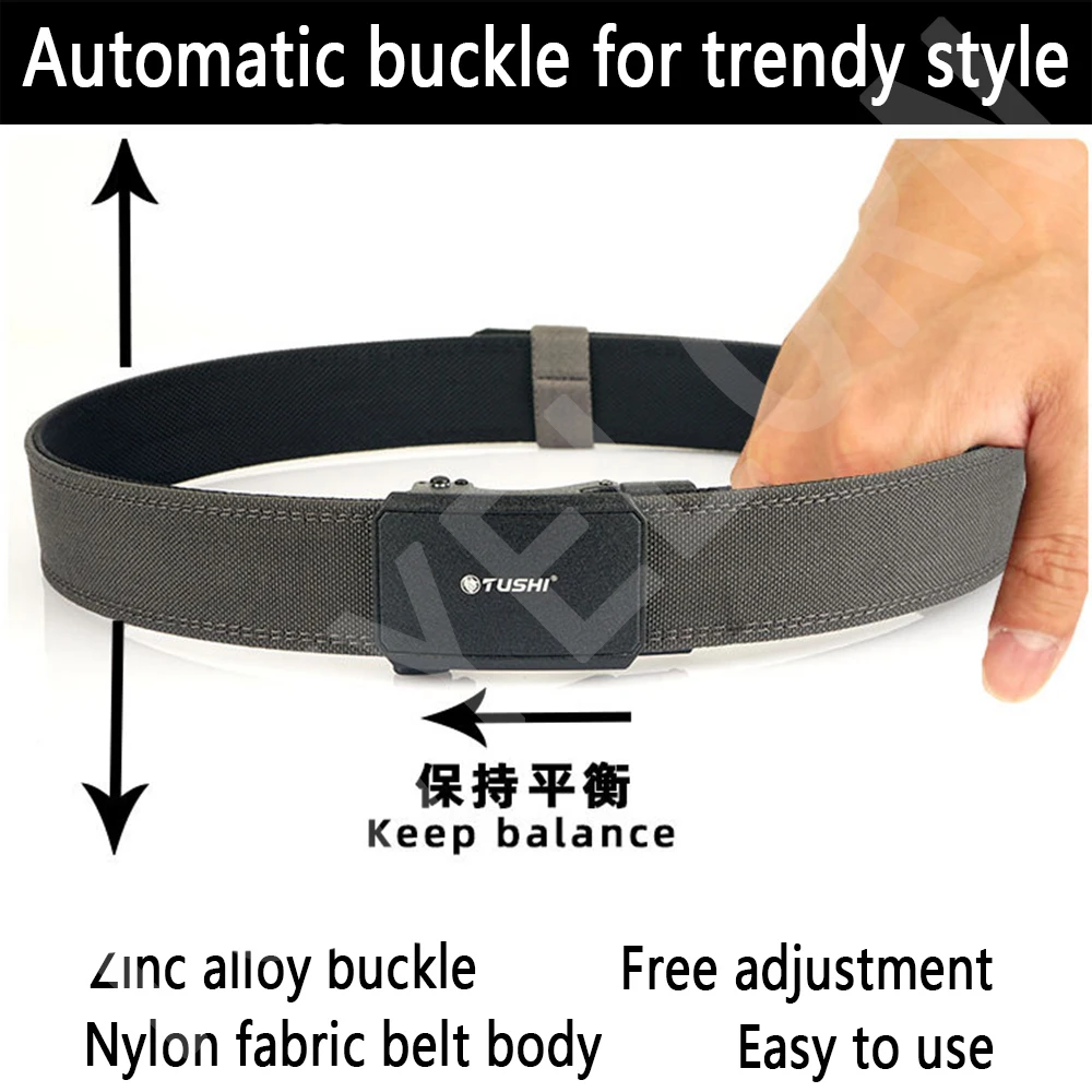 Top Trends: TOWYELORN New Hard Gun Belt For Men And Women Alloy Automatic Buckle Tactical Outdoor Belt 1100D Nylon Military IPSC Belt Male Shoppable Styles - Image 6