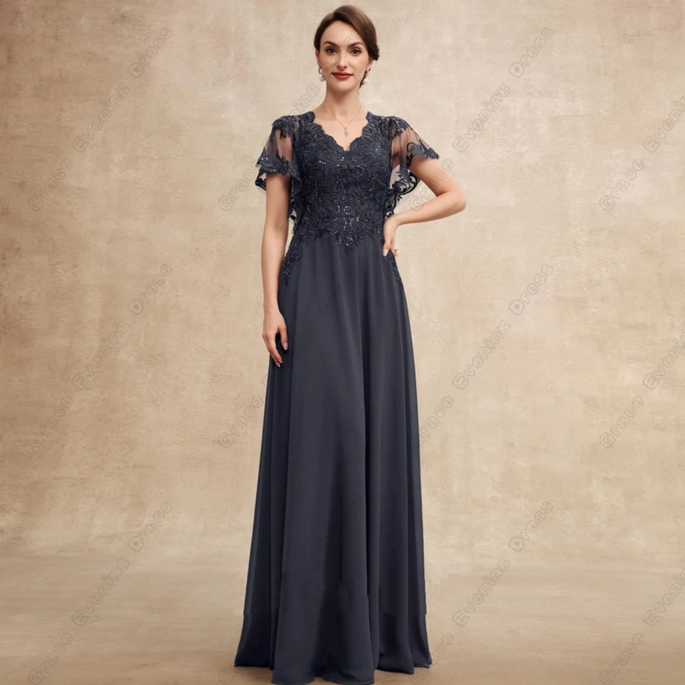 Top Trends: Strapless Mother Of Bride Dresses With Lace Beach Chiffon Wedding Party Gown Short Sleeve Vestido De Noche 2023 Summer Chiffon Shoppable Styles