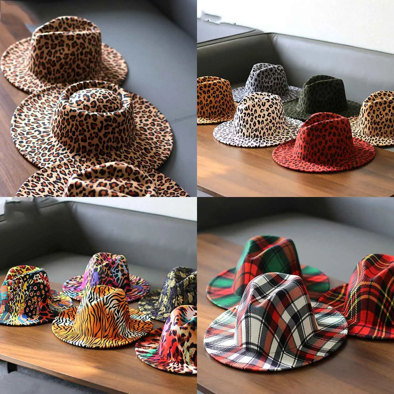 Top Trends: 2022 New Fedoras Hats For Men Unisex Bowler Hats Tuo-toned Leopard Belt Fashion Ladies Hat Fedoras Jazz Cap 9.5CM Brim шапка Shoppable Styles