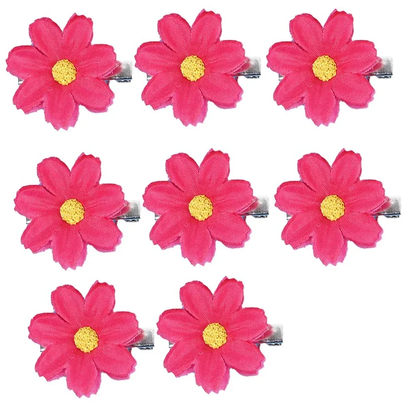 Top Trends: 8Pcs / set Cute Daisy Hair Clips For Baby Girls Mini Flower Hair Pin Barrettes Children Ponytail Holders Hair Accessories Gifts Shoppable Styles - Image 5