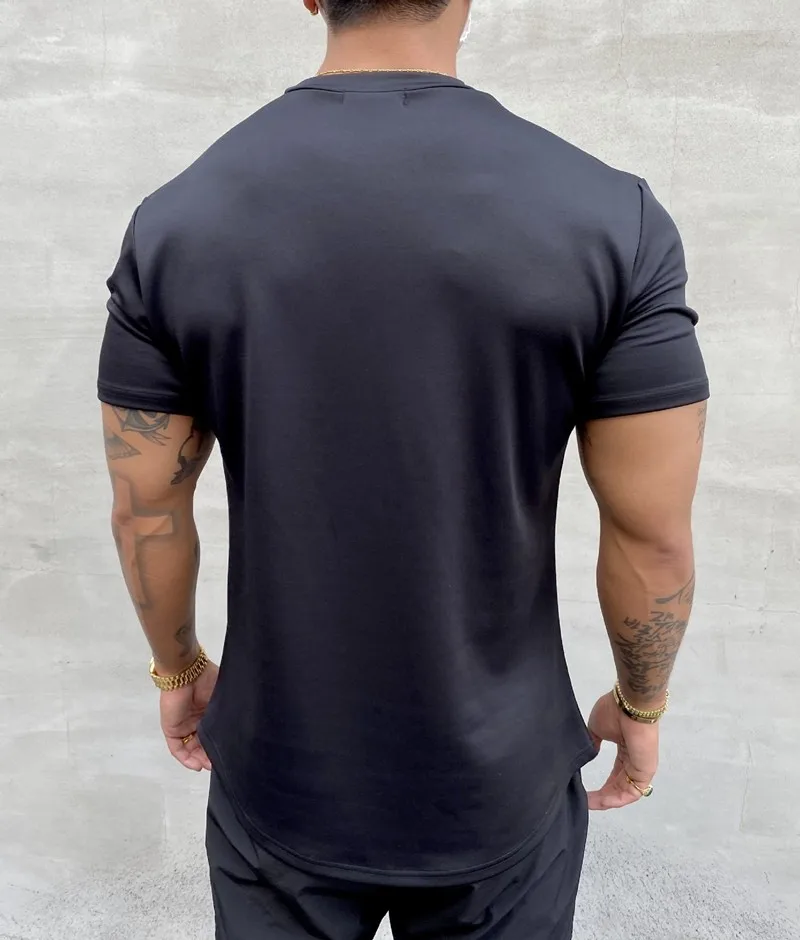 Top Trends: Gym Muscle Fitness T Shirt 2022 New Brand Men Outdoor Hip Hop Streetwear Loose Half Sleeve Male Summer Bodybuilding Tee Tops Shoppable Styles - Image 2