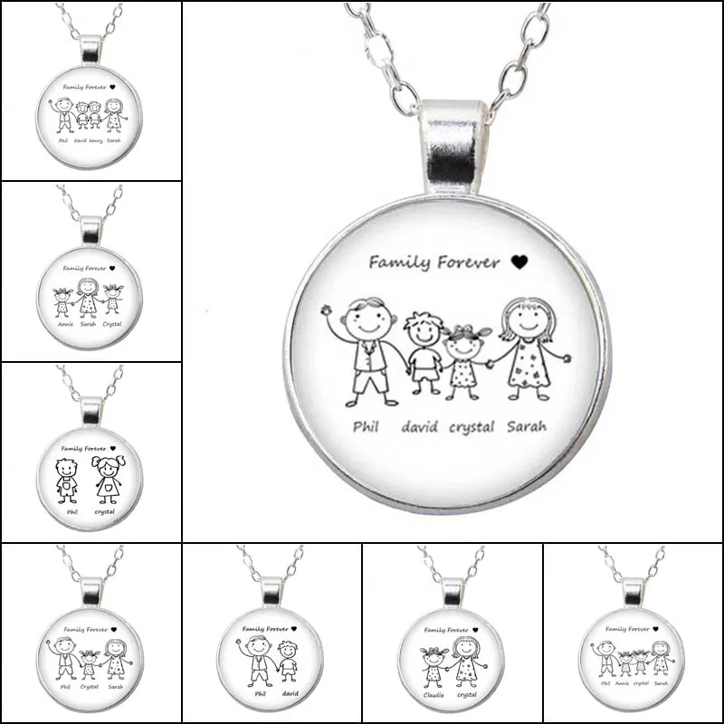 Top Trends: Diy Personalized Surname Necklace Custom Nickname Dad Mom Boy Girl Cute Cartoon Fashion Handmade Photo Pendant Necklace Shoppable Styles