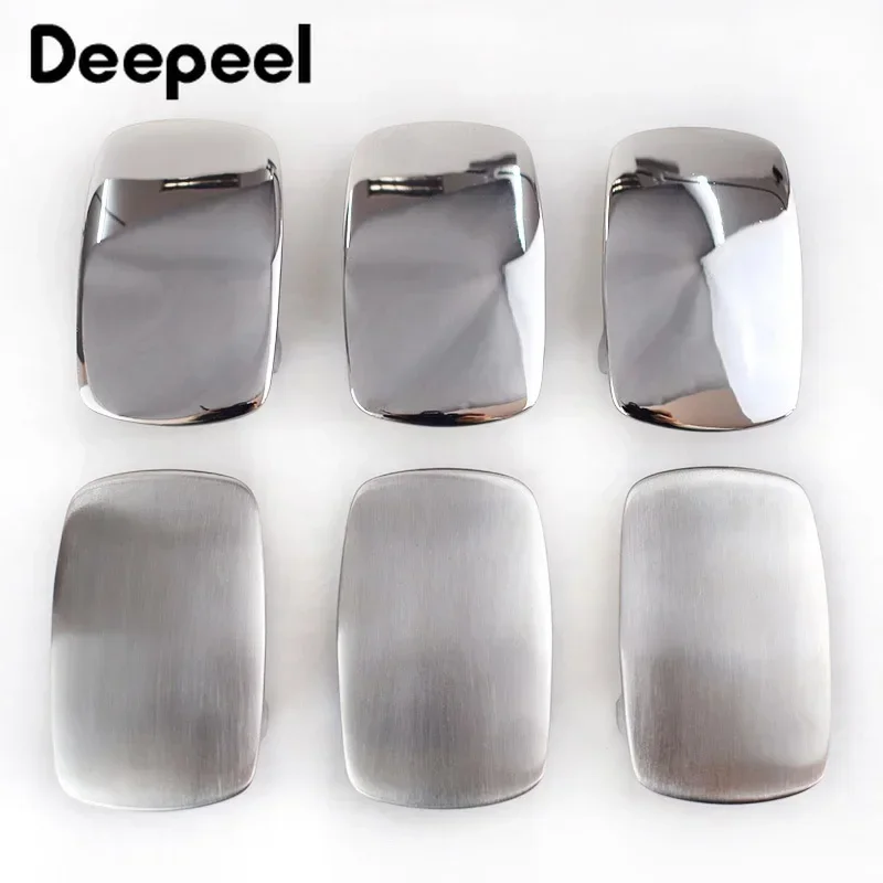 Top Trends: 1Pc Deepeel 39mm Stainless Steel Belt Buckle Metal Brushed Smooth For Men&#039;s Waistband Head DIY Jeans Accessories Leather Craft Shoppable Styles