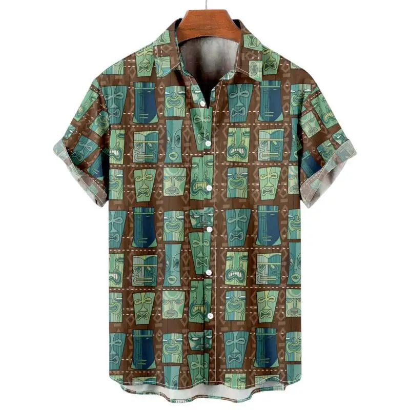 Top Trends: Men&#039;s Hawaiian Oversized Social Printed Shirt Summer Cartoon Pattern Style Fashion Camisa Harajuku Streetwear Resorts Clothes Shoppable Styles