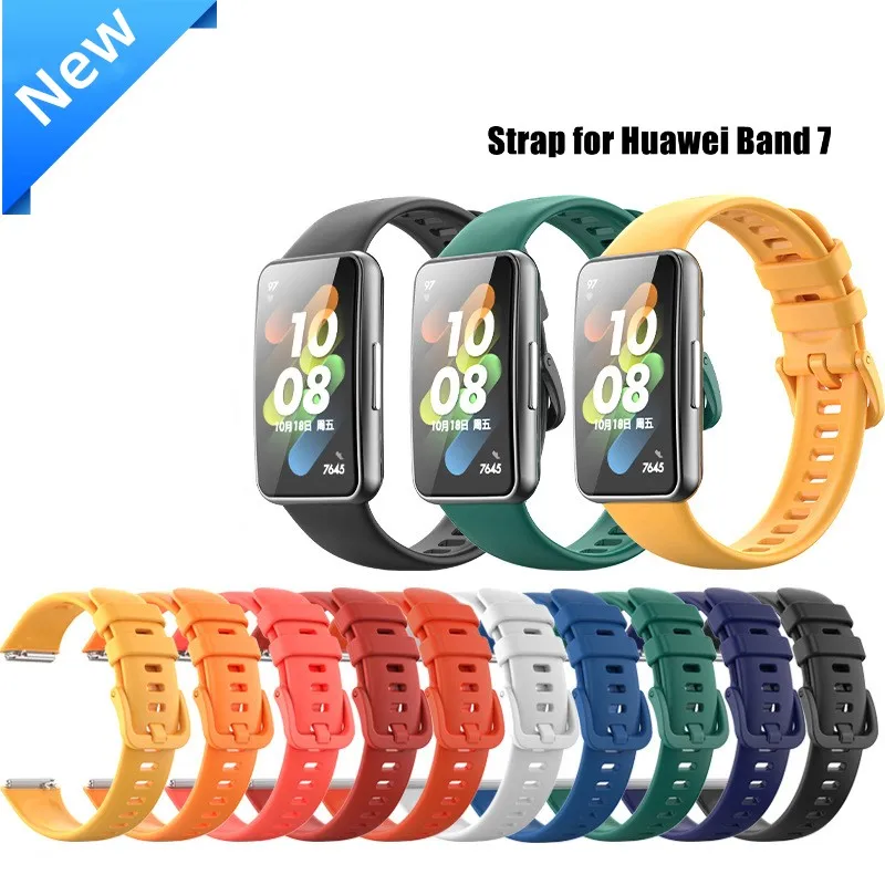 Top Trends: Silicone Watchband For Huawei Band 7 Sport Smart Watch Strap Soft TPU Wristband Bracelet Replacement Strap For Huawei Band7 Shoppable Styles