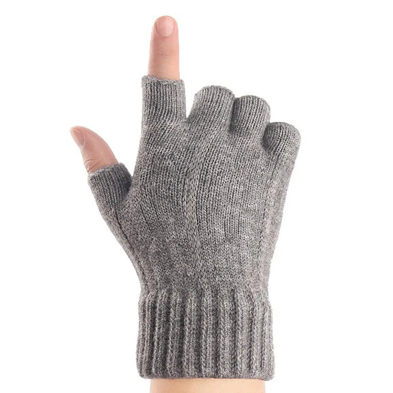 Top Trends: Solid Arthritis Fingerless Screen Gloves Compression Winter Flexible Thicken Warm Unisex Outdoor Half Finger For Men Women Shoppable Styles - Image 5