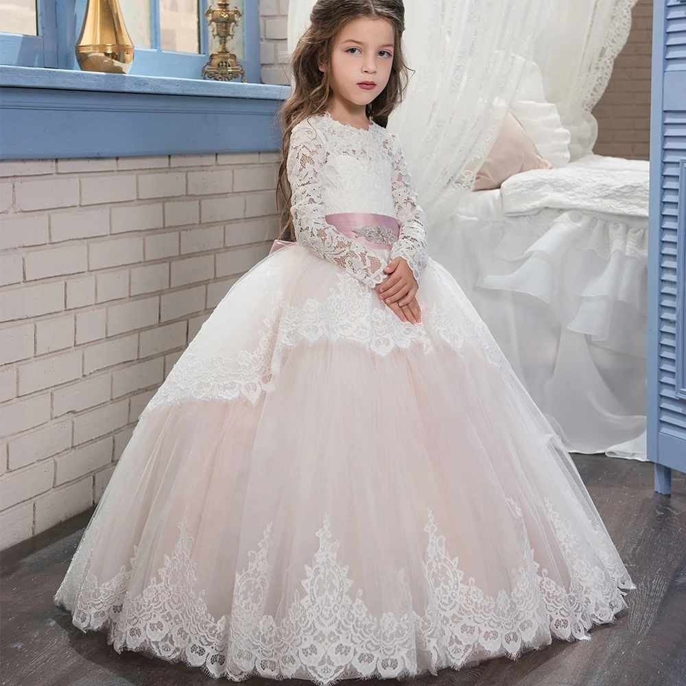 Top Trends: Holy Communion Dresses White Flower Girl Dresses For Wedding Lace Appliques Beaded Pageant Gown Custom Made Shoppable Styles - Image 4